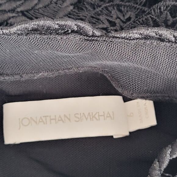Jonathan Simkhai Sabrina Taylor Swift lace up Black Mini dress Sz 6 Cocktail - Picture 5 of 16